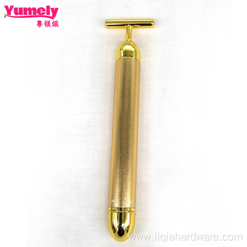 T Shape 24k Golden Stick Facial Roller Massager